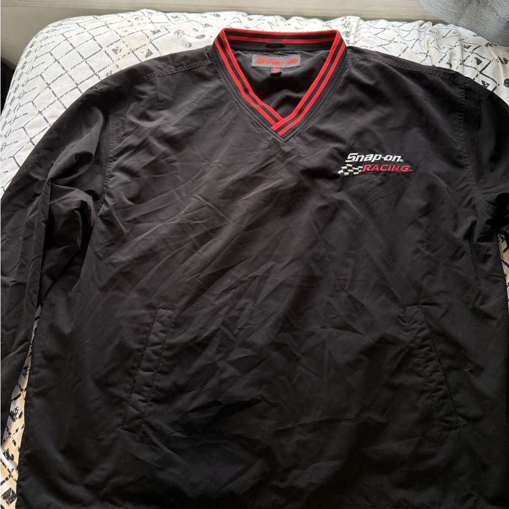 NWOT Snap-on Racing Black and Red V-Neck Pullover